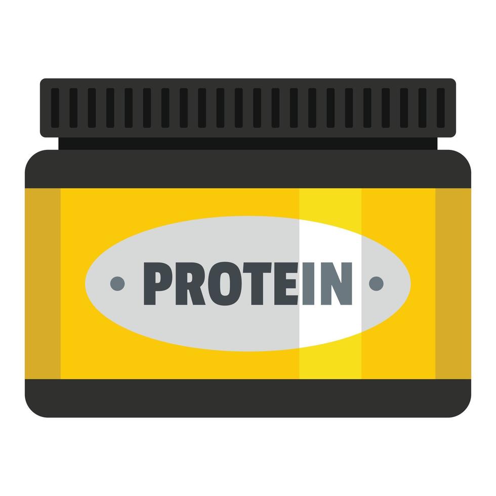 Protein packing icon, flat style. vector