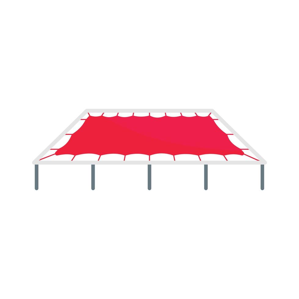 Big trampoline icon, flat style vector