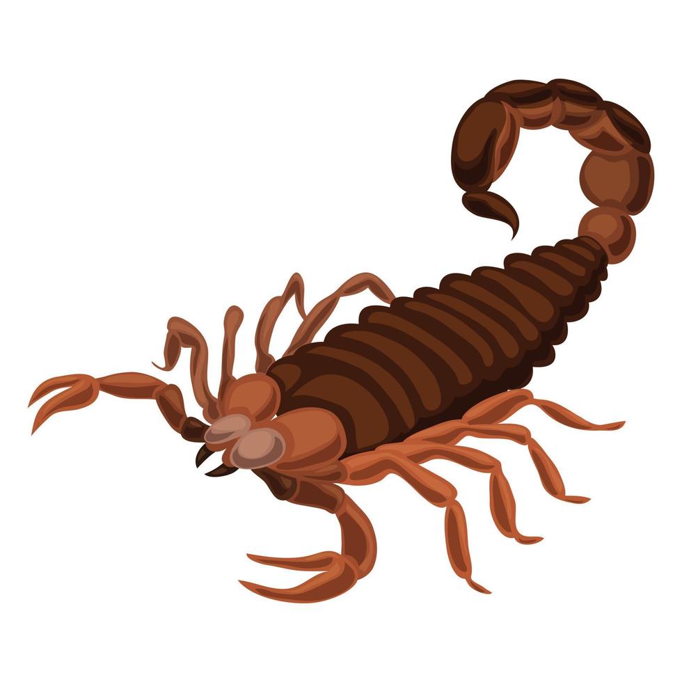 Scorpion icon, cartoon style vector