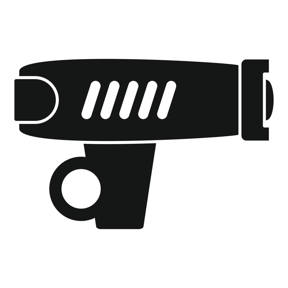 Bike flashlight icon, simple style vector