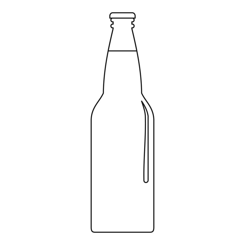 Closed bottle icon, outline style. vector