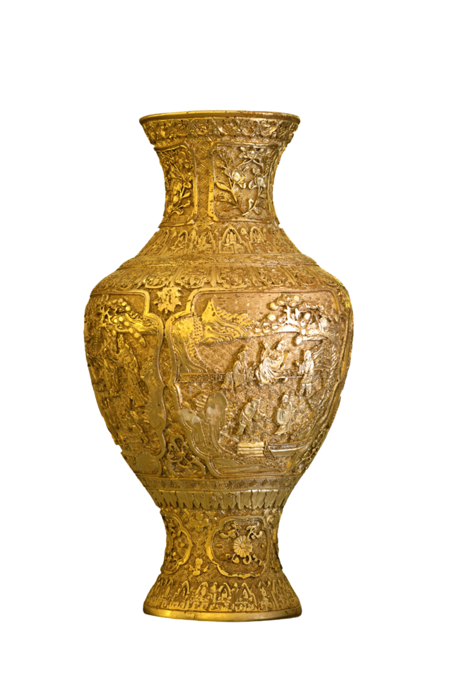 Old chinese vase isolated png