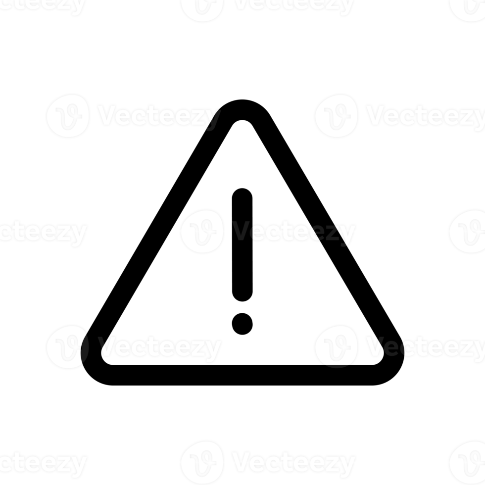 conception d'icône d'alerte triangle pour la cybersécurité numérique png