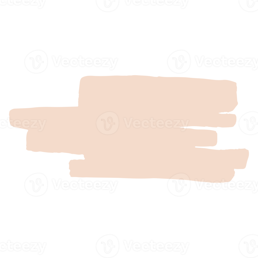Abstract marker stroke in cream color for design element png