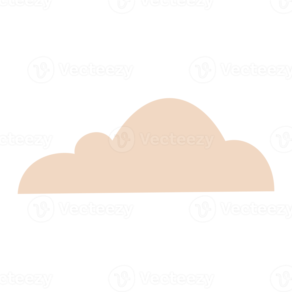 einfache wolkenform in pastellfarbe für gestaltungselement png