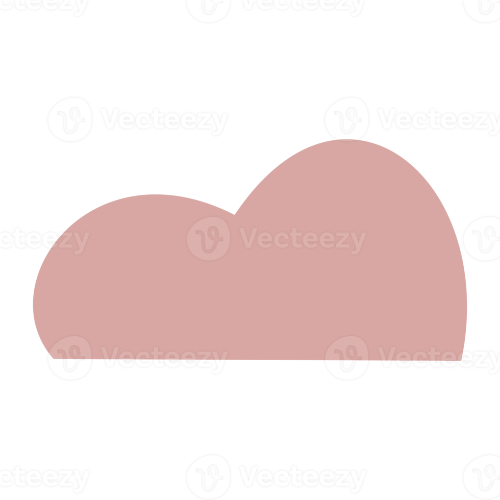 Cute cloud illustration in pastel color png