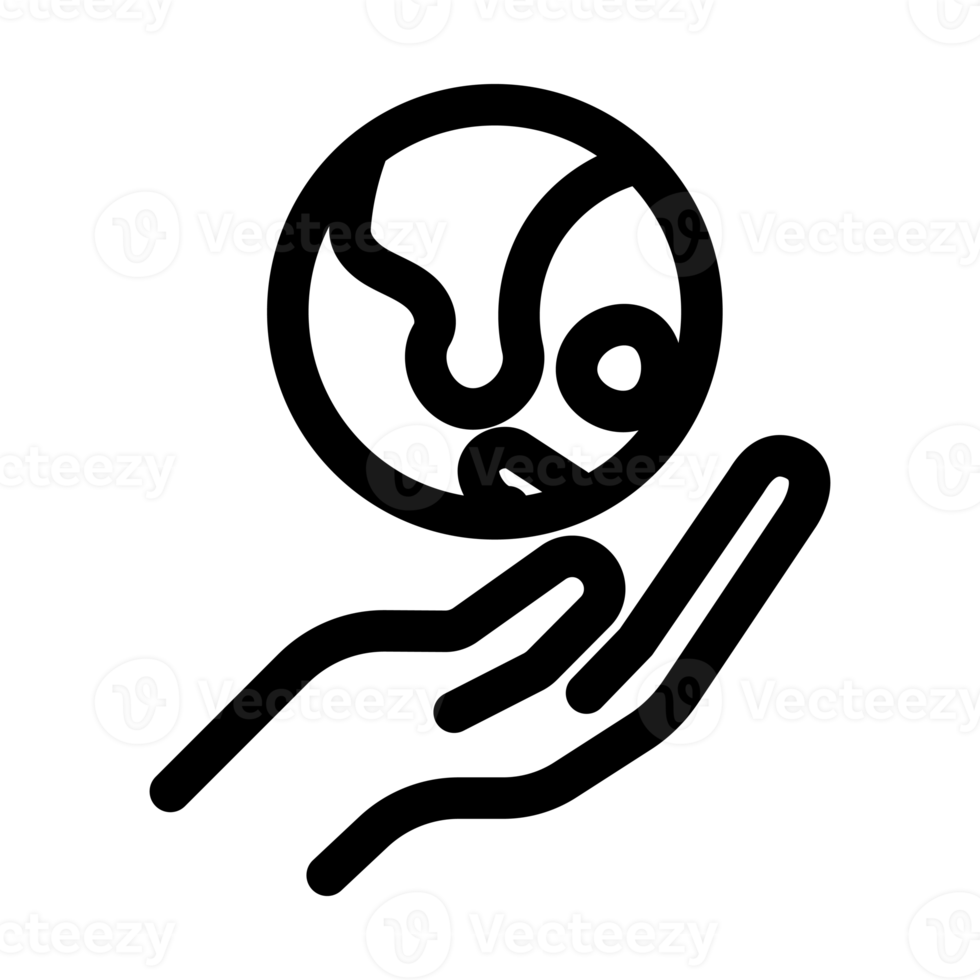 salvar el diseño del icono del planeta para la energía verde y el medio ambiente png