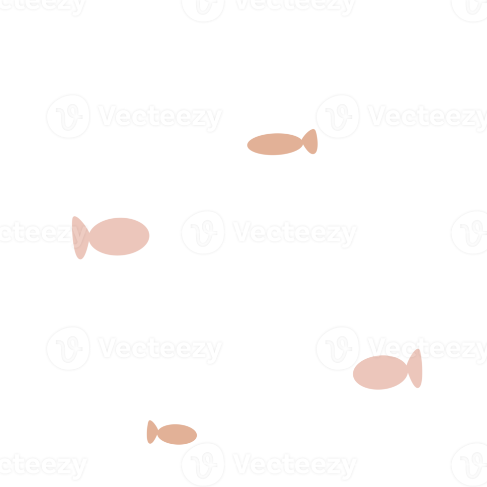 söt fisk illustration i minimalistisk stil och pastell Färg för design element png