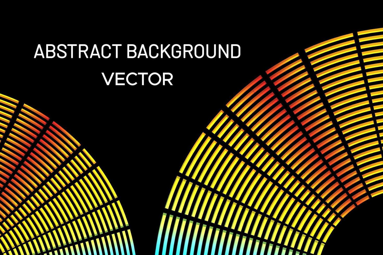 Multi-colored pie charts big and small with a gradient on a black background vector