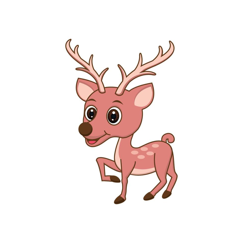 Deer cartoon vector illustration