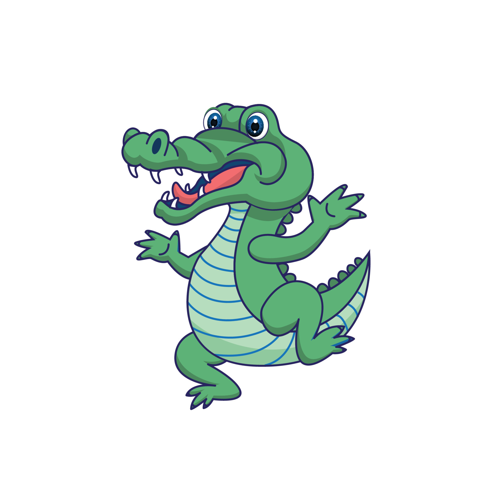 Cute Alligator or Crocodile cartoon vector illustration 14466642 Vector