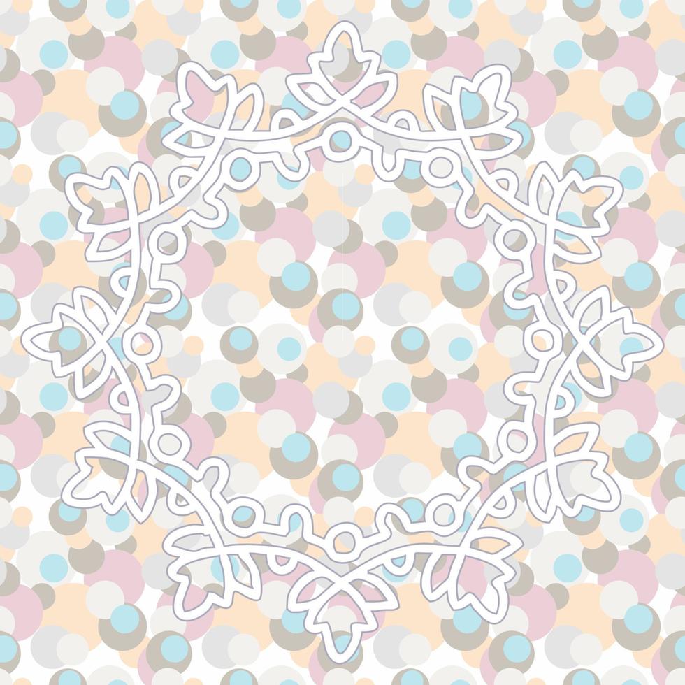 Seamless pattern winter theme and big snowflake. vector