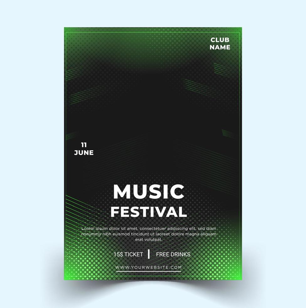 modern elegant music festival poster template. Vector EPS Template