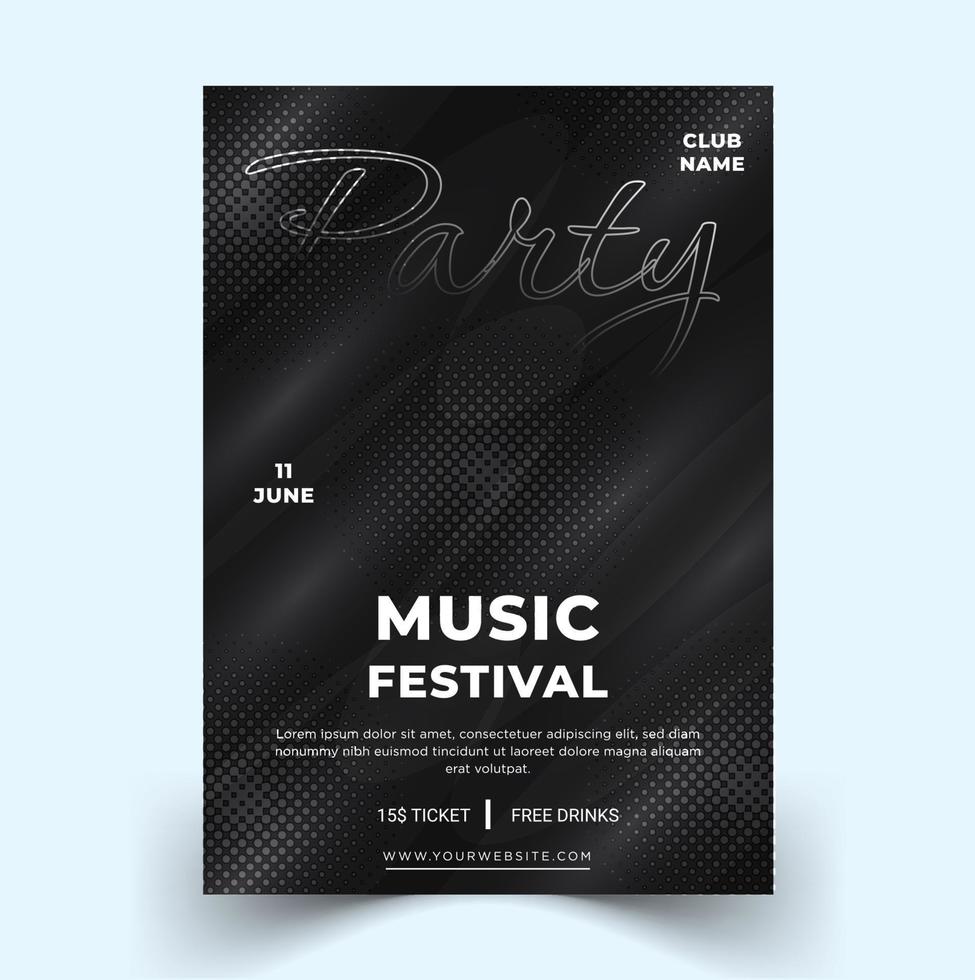 modern elegant music festival poster template. Vector EPS Template