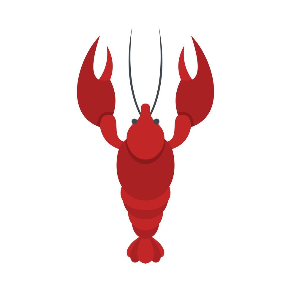 Lobster icon, flat style. vector