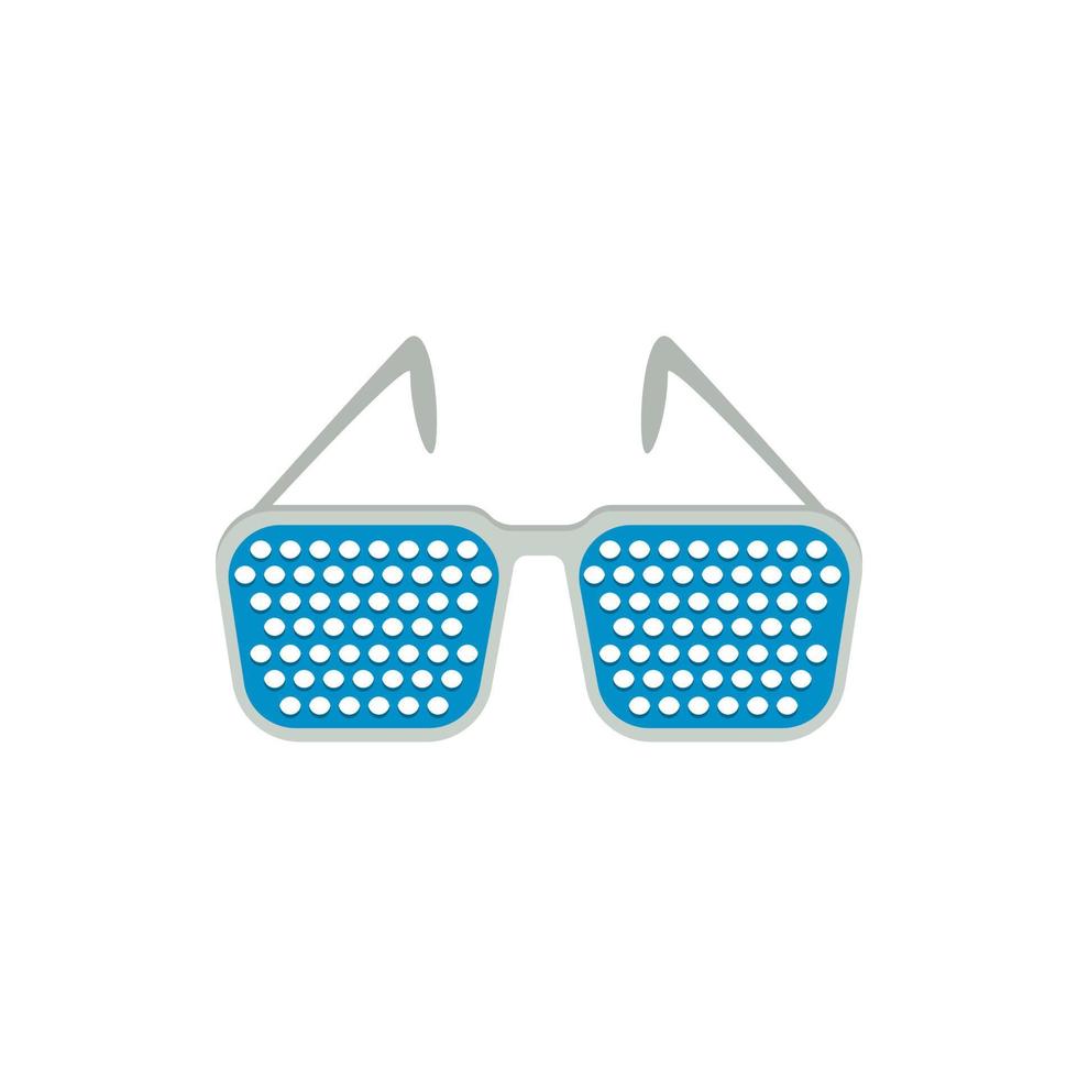 Pinhole glasses icon, cartoon style vector