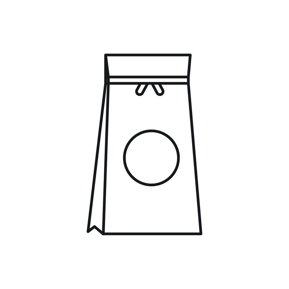 Tea packed in a paper bag icon, outline style vector