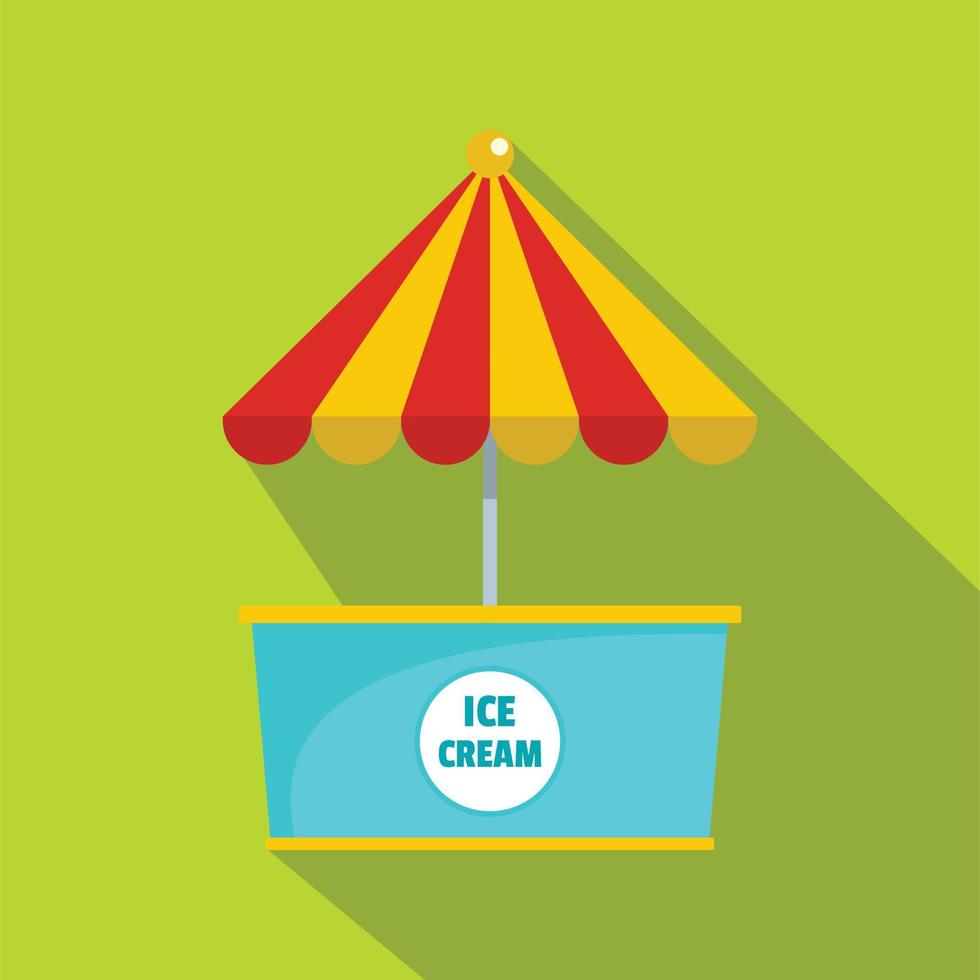 Ice creme icon, flat style. vector