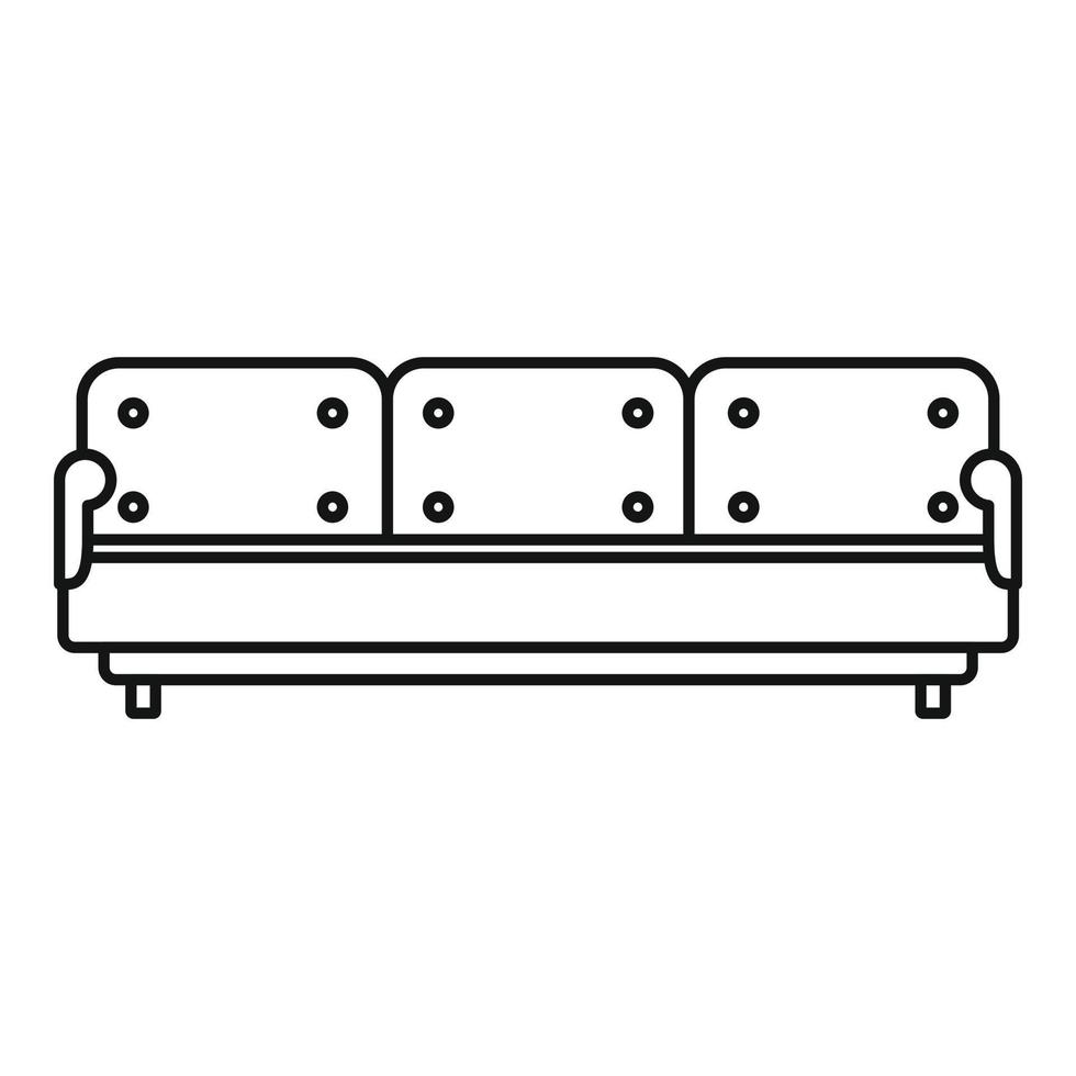 Pillow sofa icon, outline style vector
