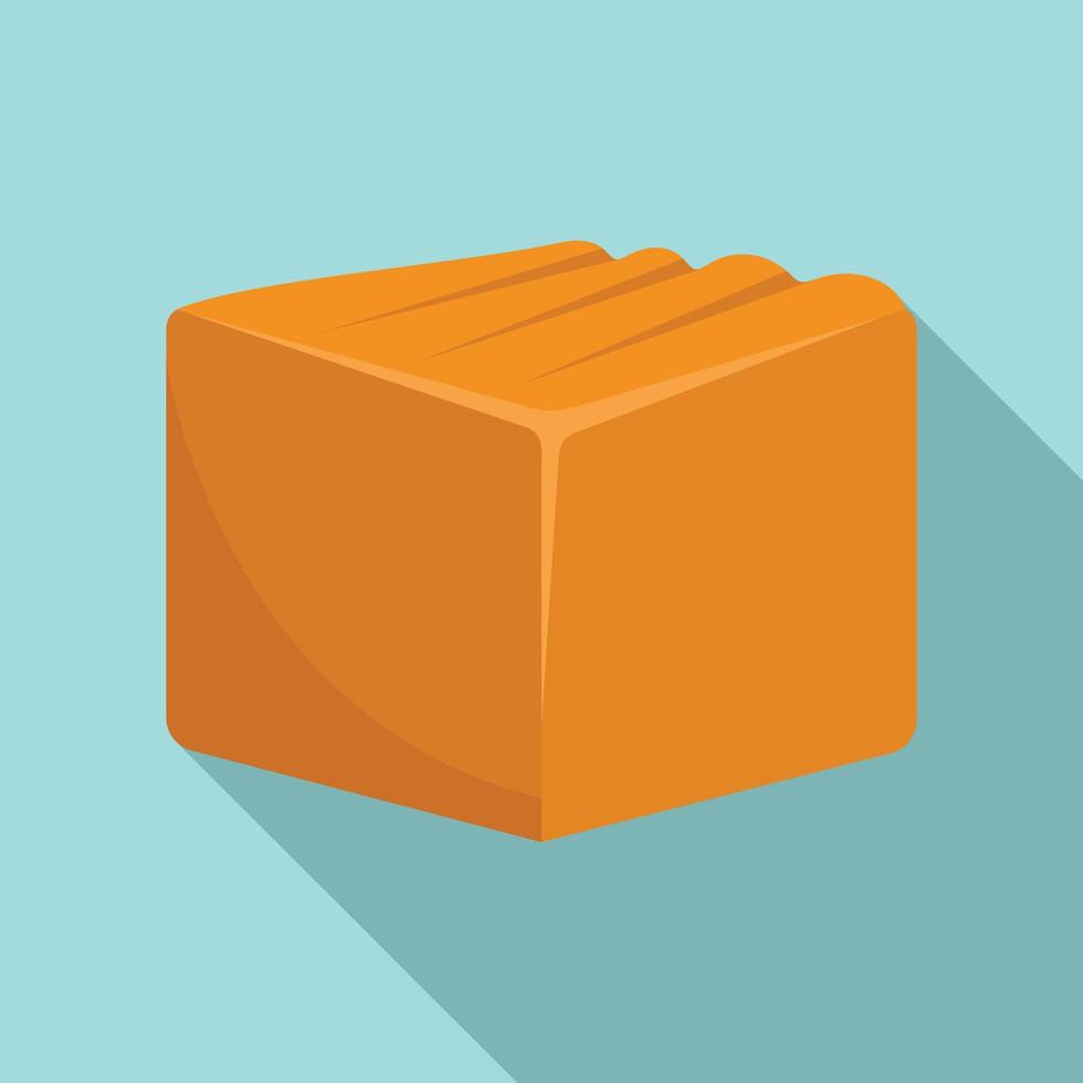 Tasty toffee icon, flat style vector