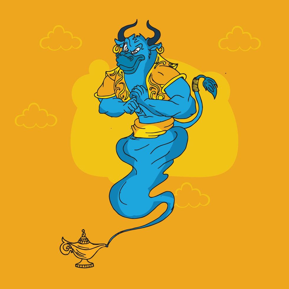 funny Genie vector