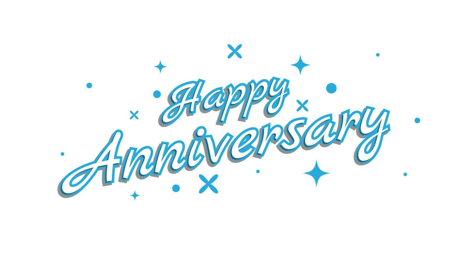 Happy Anniversary greeting card. greetings banner or poster typography design. vector illustration