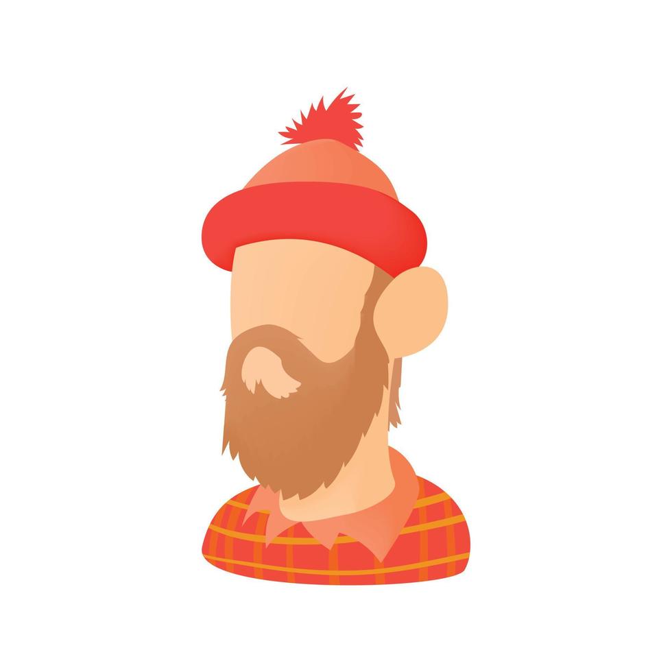 Lumberjack icon in cartoon style vector