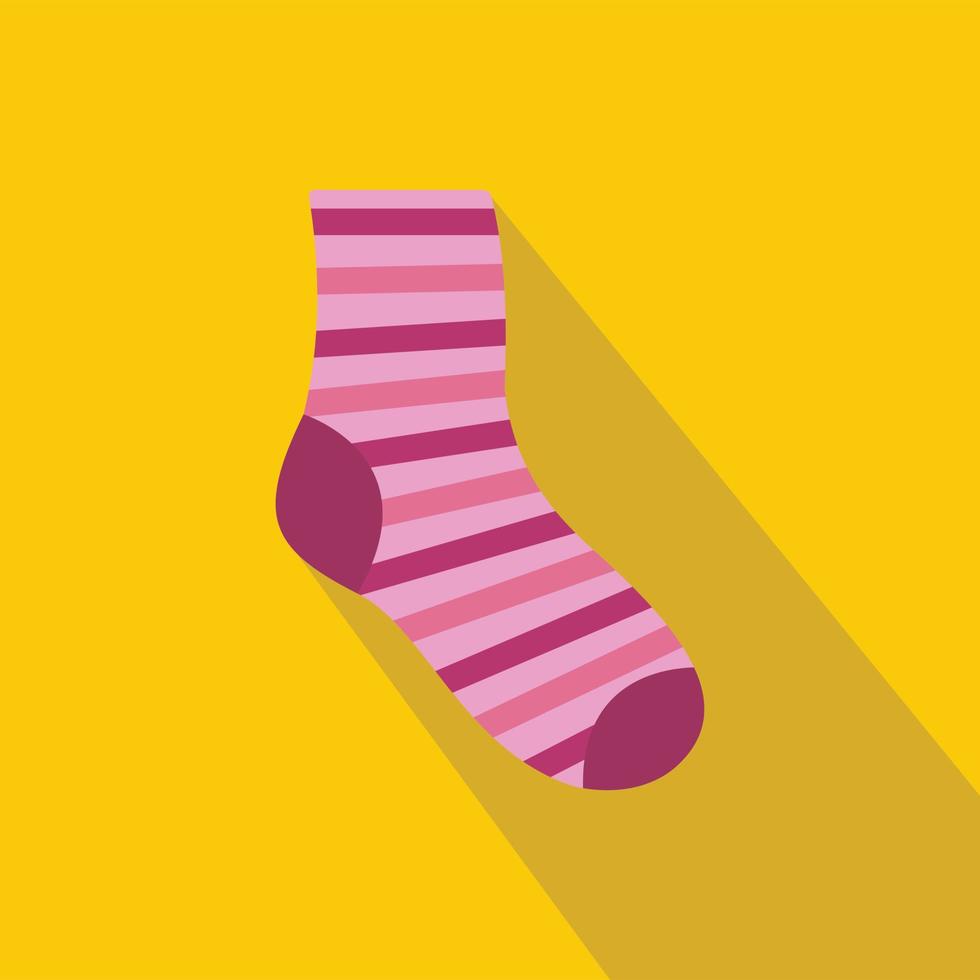 Woman sock icon, flat style vector