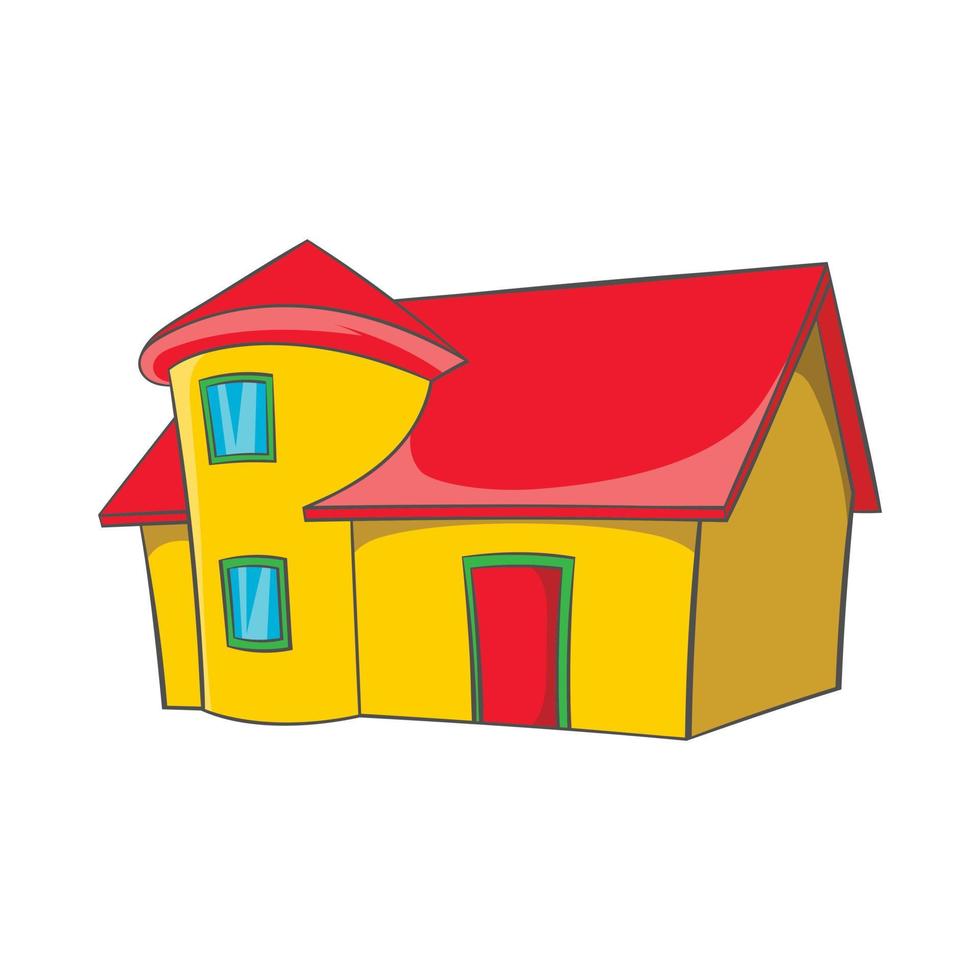 Real estate icon, cartoon style vector