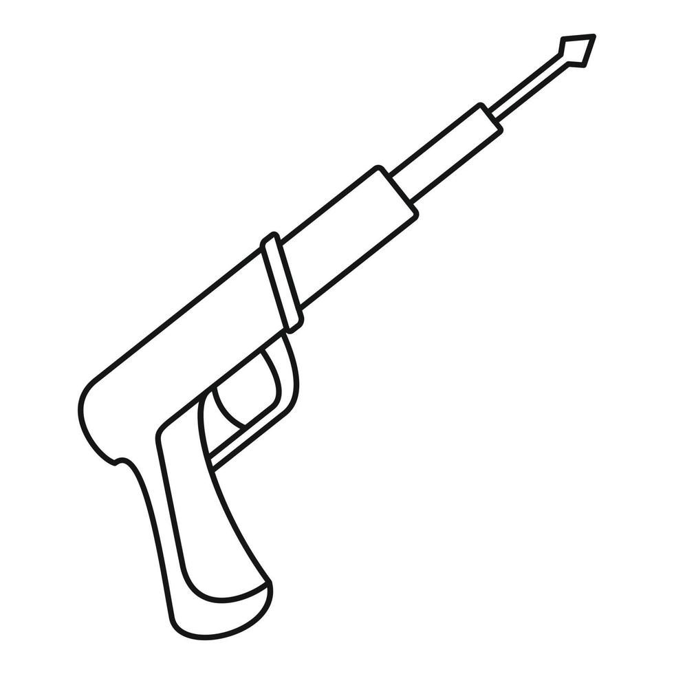 icono de fusil, estilo de contorno vector