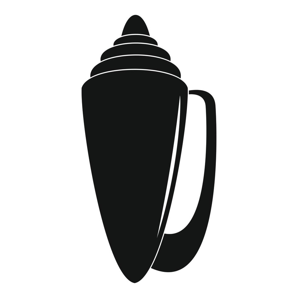 icono de concha, estilo simple vector