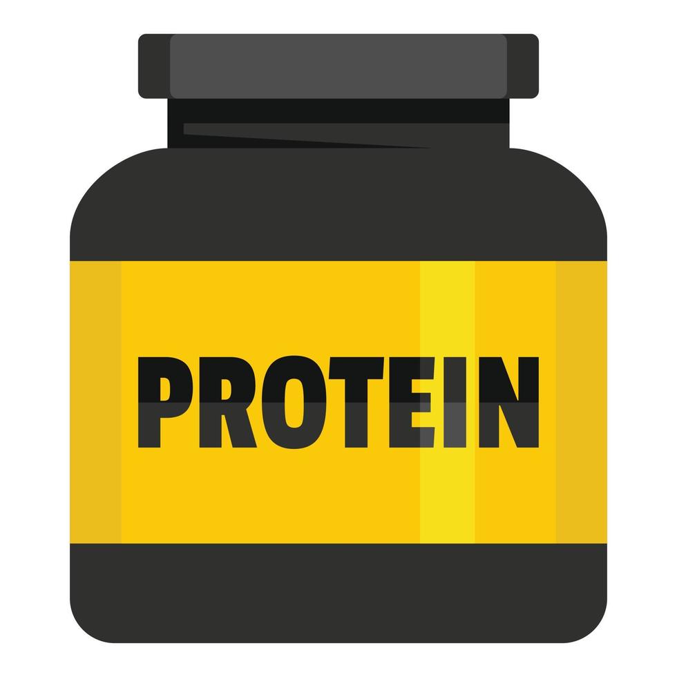 Kilogram protein icon, flat style. vector