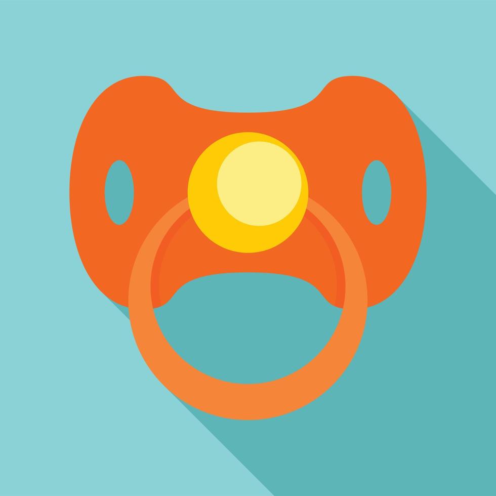 Baby nipple icon, flat style vector