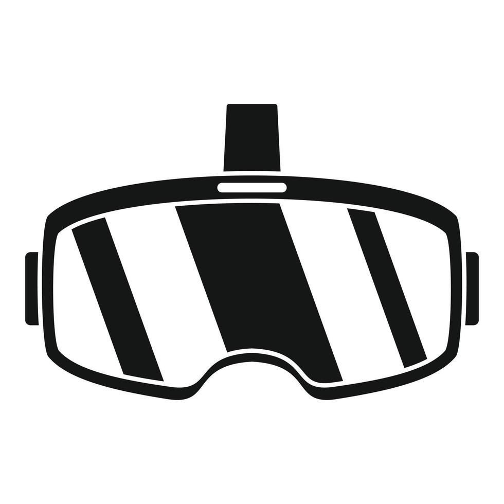 Virtual reality headset icon, simple style vector