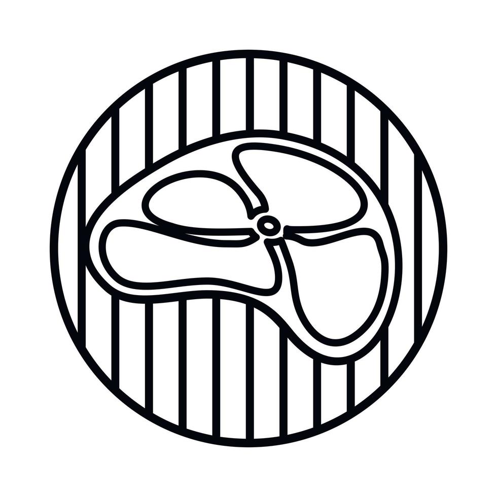Steak Icon, outline style vector