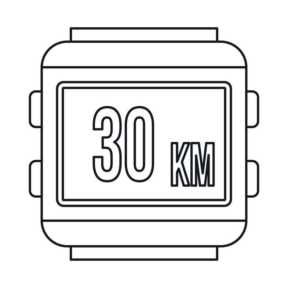 Speedometer bike icon, outline style vector