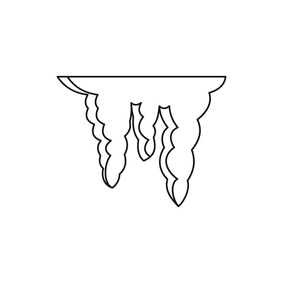 icono de carámbanos, estilo de esquema vector