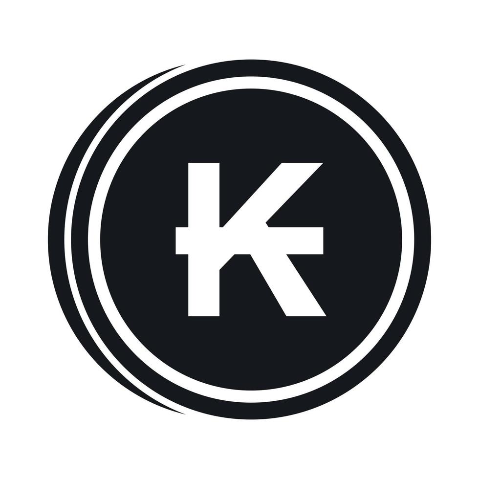 Coins lao kip icon, simple style vector