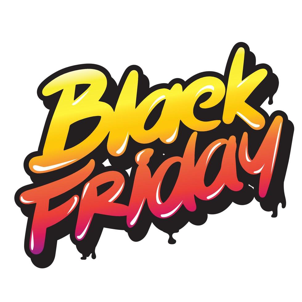 Free handwritten characters, text Black Friday vector