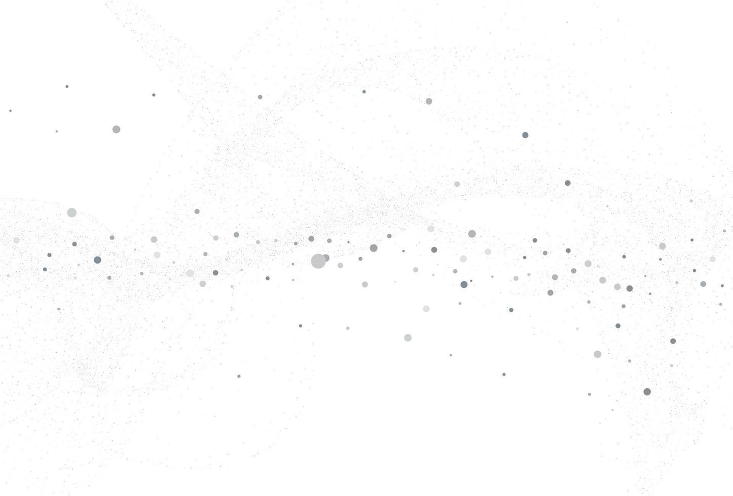 Cloud of confetti, light silver glitter round vector