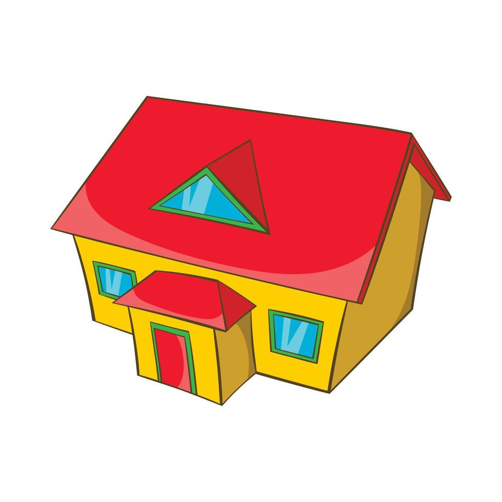 Real estate icon, cartoon style vector