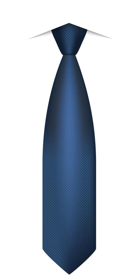 icono de corbata azul, estilo realista vector