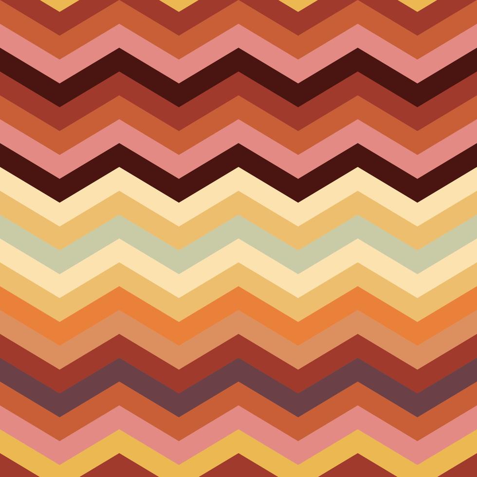 Seamless Zigzag Warm color and retro style Backgrounds textures. vector