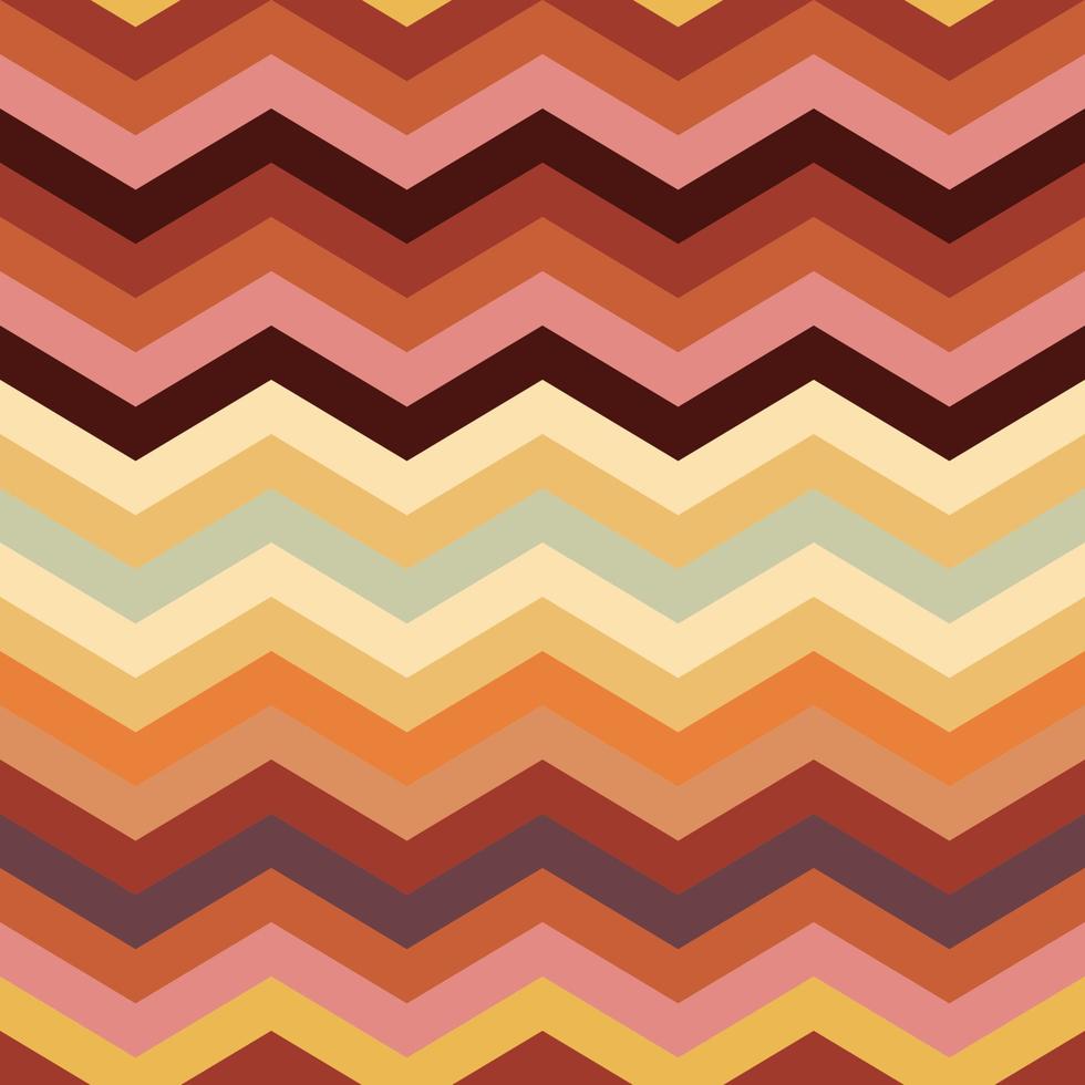 Seamless Zigzag Warm color and retro style Backgrounds textures. vector