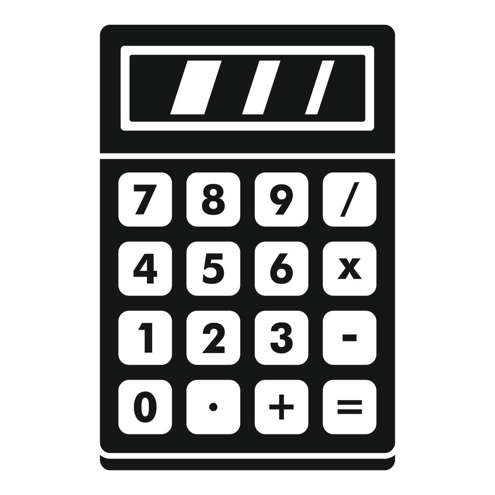 Calculator icon, simple style vector