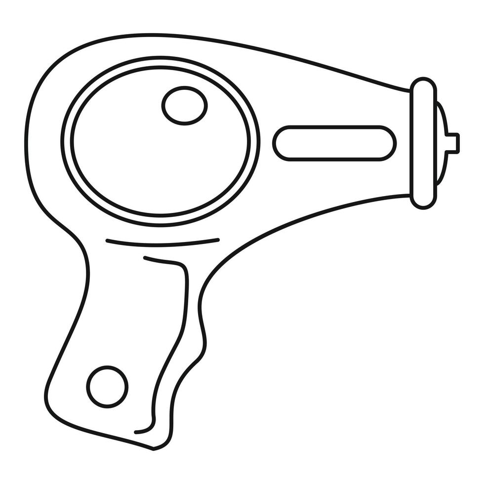 icono de pistola de agua, estilo de contorno vector