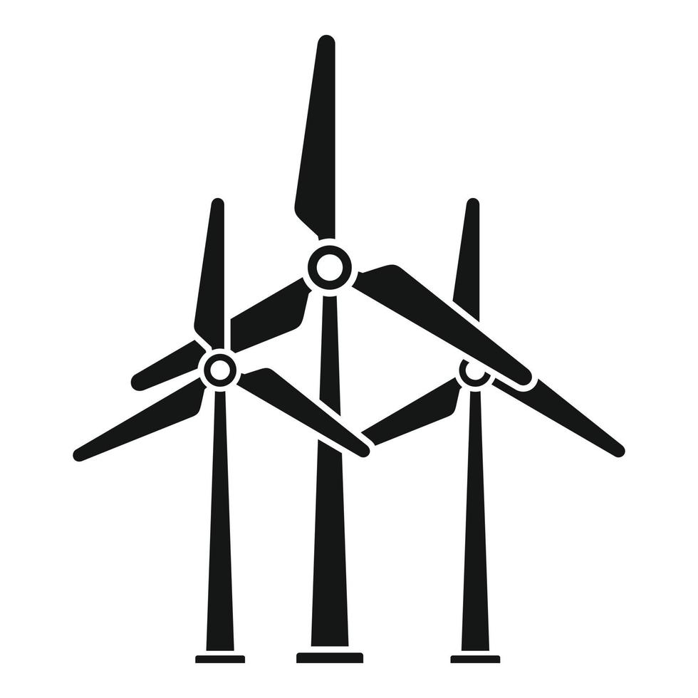 Development wind turbine icon, simple style vector