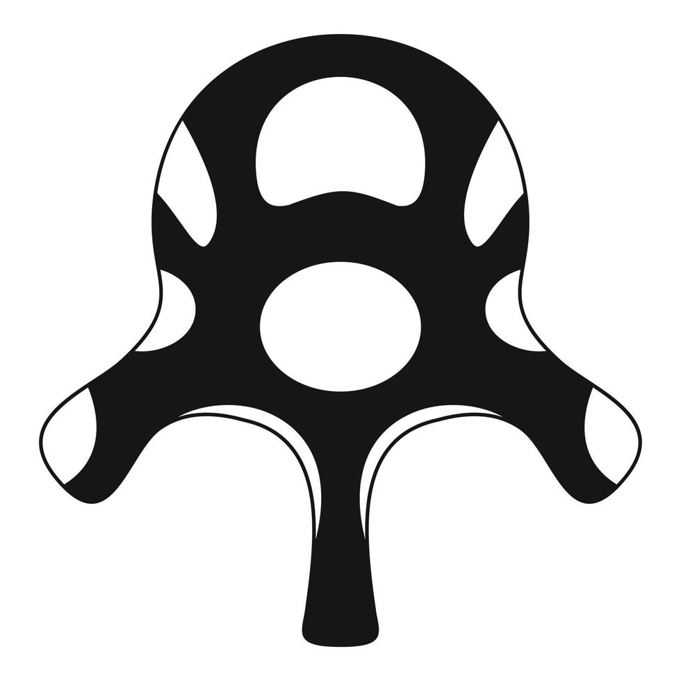 Vertebra disc icon, simple style vector