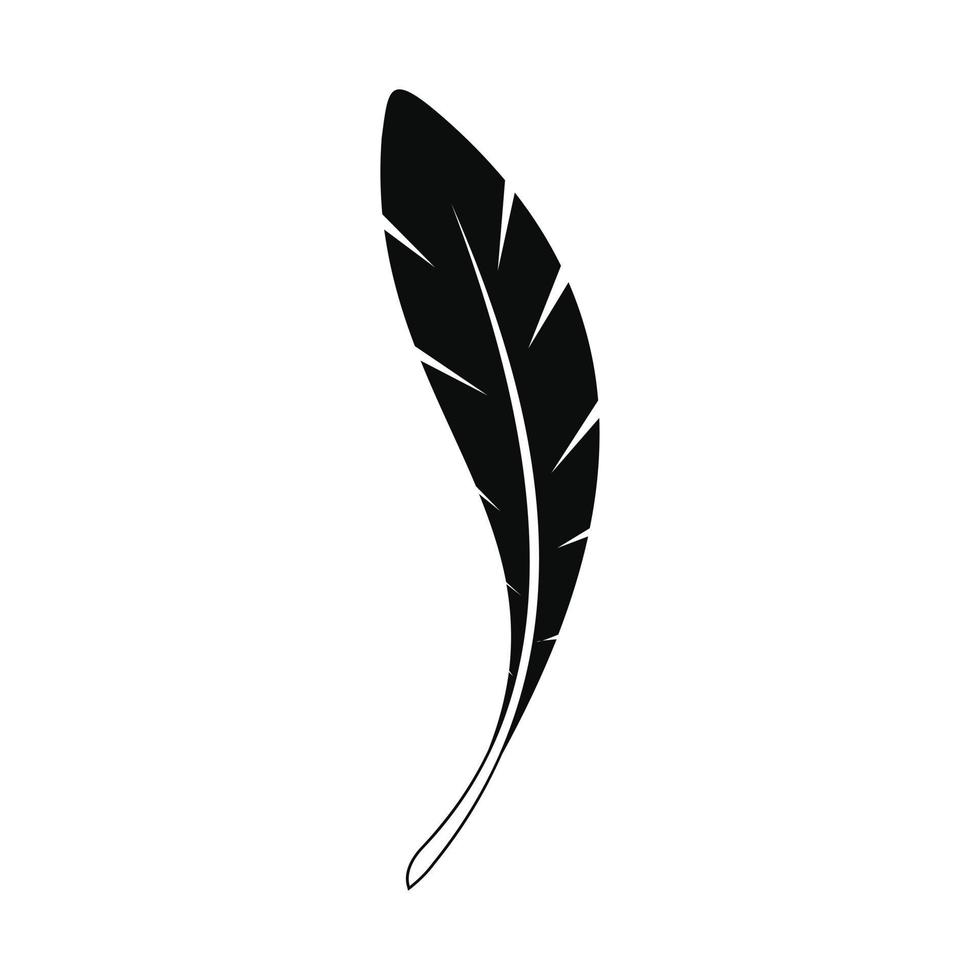 American feather icon, simple style vector