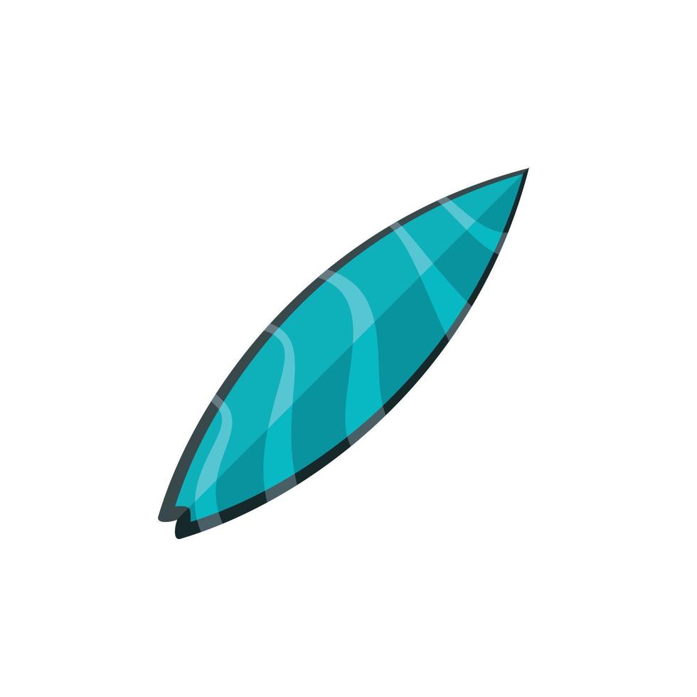 Wave blue surfboard icon, flat style vector